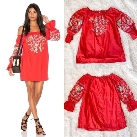 Free People Dresses & Skirts - Free People | Fleur de Jeur Boho Embroidered Dress